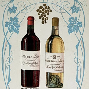 Advertising for the sale of wine Margaux-Bijon (Margaux Bijon
