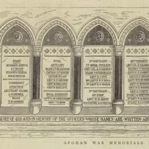 Afghan War Memorials recently placed in Colaba Church, Bombay (engraving)