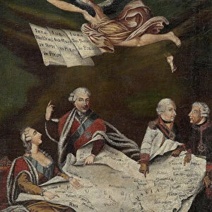 Allegorie du partage de la Pologne entre Catherine II de Russie (1729-1796)