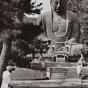 Amida, the Buddha (b / w photo)