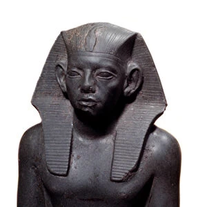 Art Egypt: statue of King Amenemhat III headdress of the Nemes