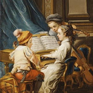 The Four Arts - Music, (oil on canvas)