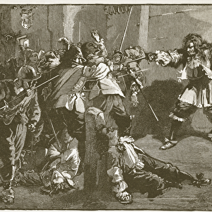The Assault of John Coventry, illustration from Cassell