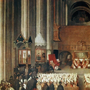 The Assembly of the Council of Trent, 1563, detail (painting, 16th century)