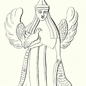 Astarte, goddess worshipped by the ancient Phoenicians (engraving)