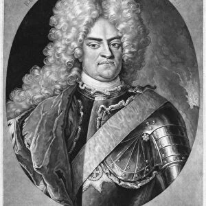 Augustus II (1670-1733) King of Poland, 1710 (engraving)