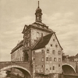 Bamberg, Rathaus; Bamberg, Town Hall (b / w photo)