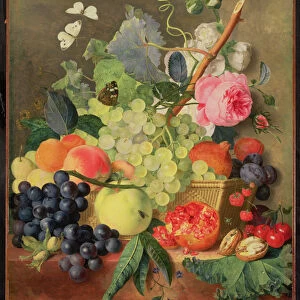 A Basket of Fruit, 1744 (panel) (for pair see 86746)