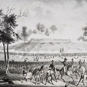 The Battle of Chapins Farm, Virginia 1864 (litho)