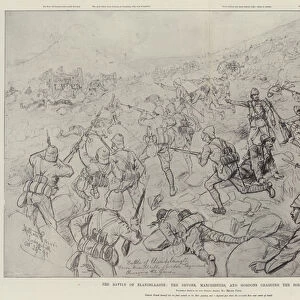 The Battle of Elandslaagte, the Devons, Manchesters, and Gordons charging the Boer Guns (litho)