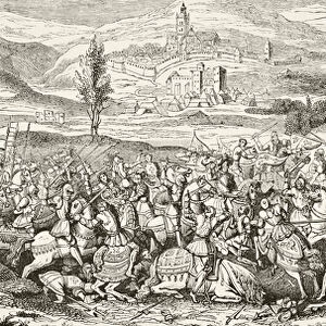 The Battle of the Spurs, August 16 1513, from The National and Domestic History