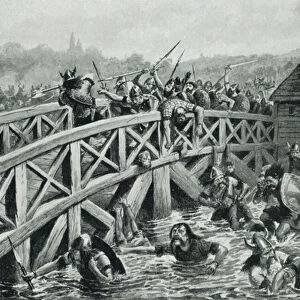 The Battle of Stamford Bridge, September 25th, 1066 (litho)