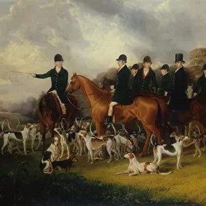 The Beaufort Hunt at Badminton with W. Long on Wandering Boy (oil on canvas)