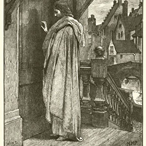 "Behold, I stand at the door, and knock", Revelation, iii, 20 (engraving)