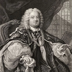 Benjamin Hoadly, engraved by Benjamin Holl (1808-84) from The Works of Hogarth