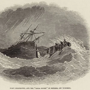 Boat Catastrophe, and the "Lalla Rookh"in Distress, off Worthing (engraving)