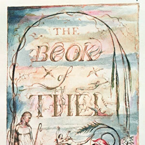The Book of Thel; Title Page, 1789 (relief etching and w / c)