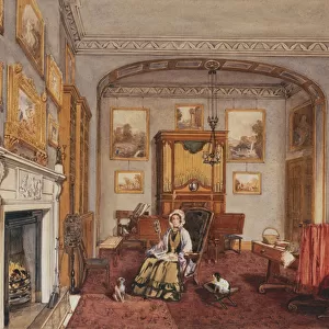 The Boudoir at Northwick Park, c. 1830 (pencil and w / c)