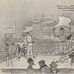 Boxing at the "Wonderland, "Whitechapel (litho)