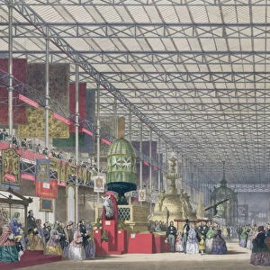 The British Nave of the Great Exhibition, 1851 (coloured litho)