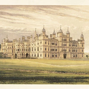 Burghley House, Lincolnshire, England. 1880 (engraving)