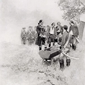 The Burial of Braddock, illustration from Colonel Washington by Woodrow Wilson, pub