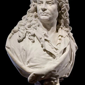 Bust of Antoine Coysevox (1640-1720) (marble)