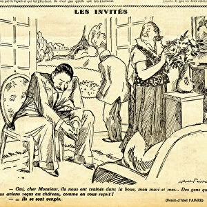 Candid, Satirical in N & B, 1930_9_25: Humor, Life of the rich Illustration by Abel