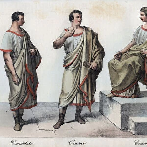 Candidates - Orator (Speaker) - Roman censor - engraving from "