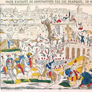 The Capture of Constantine by the French on 13th October 1837 (colour litho)