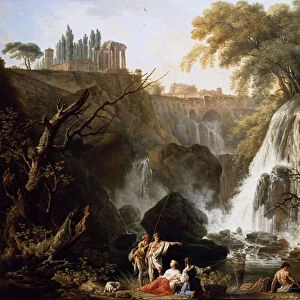 The Cascade at Tivoli (oil on canvas)