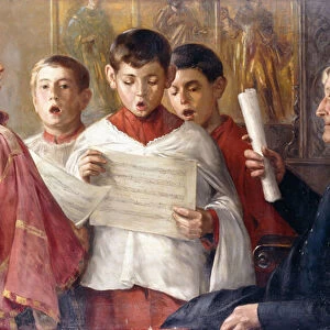The Choir Boys, (oil on canvas)