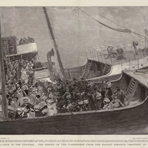 The Collision in the Channel, the Rescue of the Passengers from the Packet Steamer "Seaford"by the SS "Lyon"(engraving)