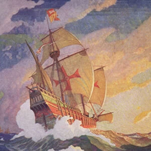 Columbus Crossing the Atlantic, 1927 (print)
