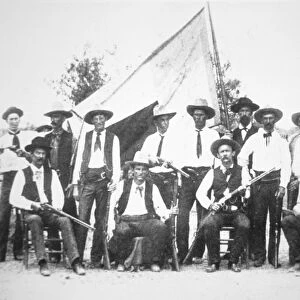 Company E Frontier Battalion at Alice, Texas, 1892 (b / w photo)