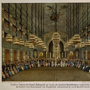 Concert of the royal band in the auditorium of the Dresden Opera House in honour