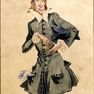 Costume design for Basilio, from The Marriage of Figaro, 1905 (colour litho)