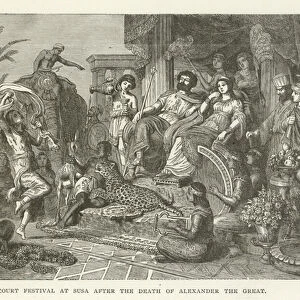 Court Festival at Susa after the death of Alexander the Great (engraving)