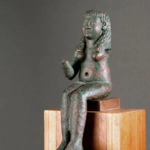 The deity Astarte. 7th century BC. (Bronze sculpture)