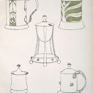 Designs from Modern English Silverwork, 1909 (colour litho)