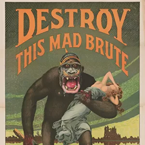 Destroy this Mad Brute Enlist - U. S. Army, 1918 (colour lithograph)