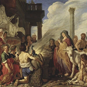 Didon (Elyssa, Elissa, Elisha, Elysha ou Helissa) fait un sacrifice a Junon - Dido
