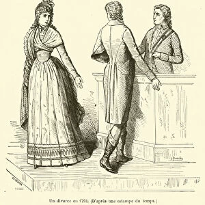 Un divorce en 1793 (engraving)
