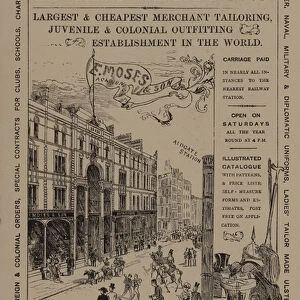 E Moses & Son department store, Minories and Aldgate, London (engraving)