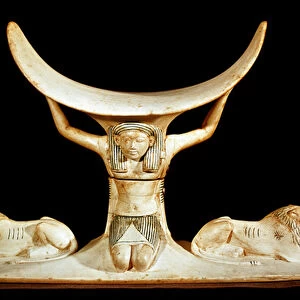 Egyptian antiquite: ivory headrest representing the god Shu (Chou or Shou)