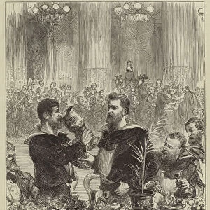 Entertainment to the Sailors of the Arctic Expedition at the Mansion House, the Loving Cup (engraving)