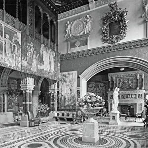 The Entrance Hall, Eaton Hall, Cheshire, from The English Country House (b/w photo)