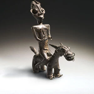 Equestrian Figure, possibly 1700s (copper alloy)