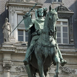 Equestrian statue of the prevot of the merchants of Paris Etienne Marcel (sculpture 1888)