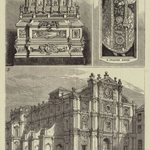 Exposition of the Body of St Francis Xavier at Goa (engraving)